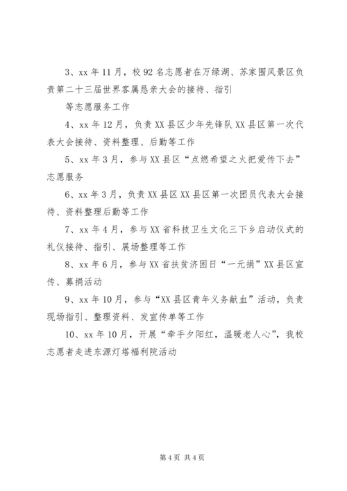 优秀志愿服务组织事迹介绍材料.docx