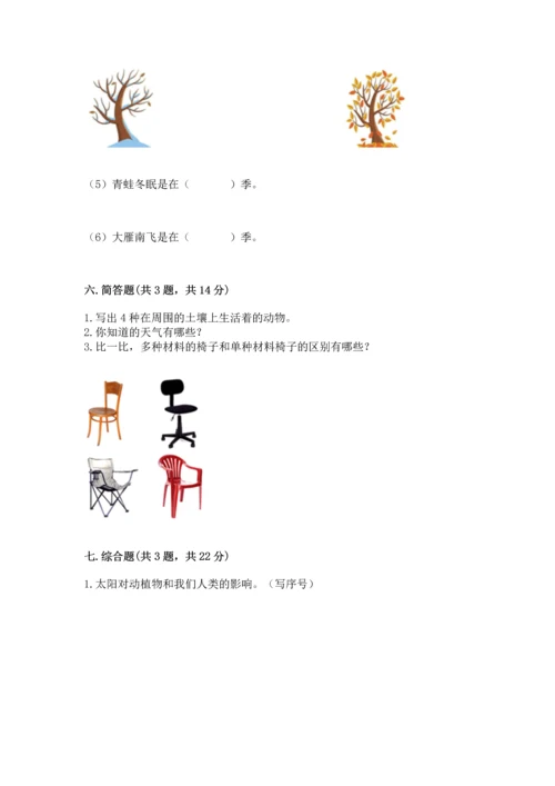 教科版二年级上册科学期末测试卷带答案ab卷.docx