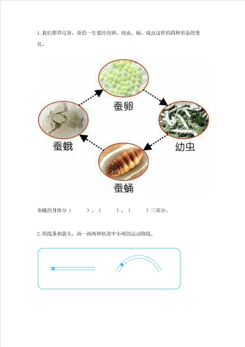 新教科版科学三年级下册期末测试卷附答案【实用】