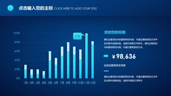 蓝色科技2020年终总结新年计划述职报告PPT