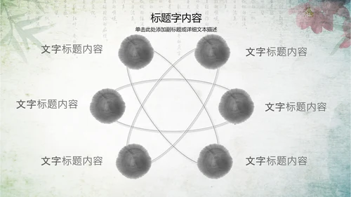古香古色水墨中国风ppt动态模板