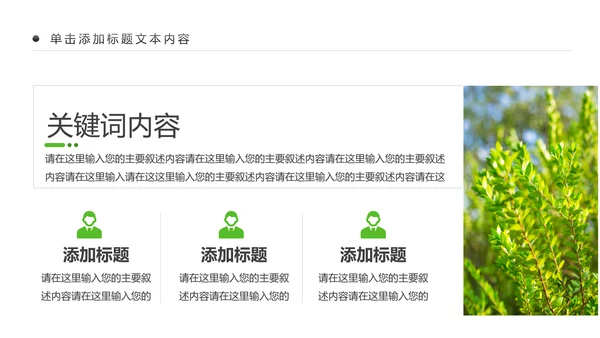 绿色清新植物生长敬畏生命成长励志PPT模板