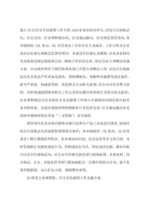 XX区严厉打击非法捕捞工作实施方案