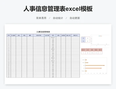 人事信息管理表excel模板