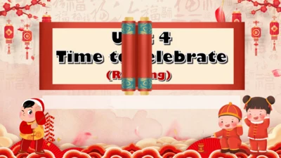 【优质阅读公开课课件】Unit 4 Time to celebrate Understanding 