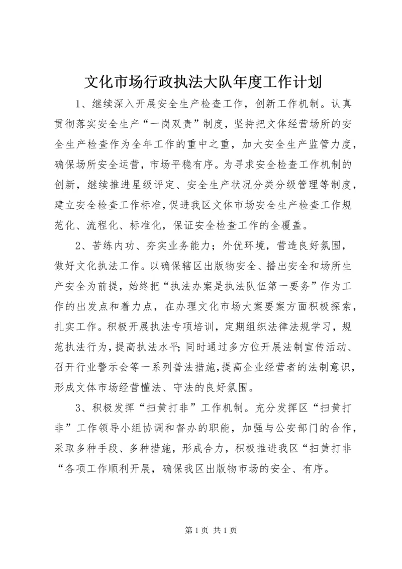 文化市场行政执法大队年度工作计划.docx