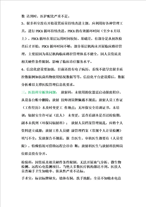 优质服务基层行现场督导检查共性实际问题反馈