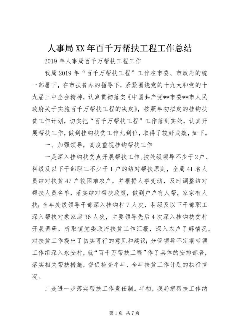 人事局某年百千万帮扶工程工作总结.docx