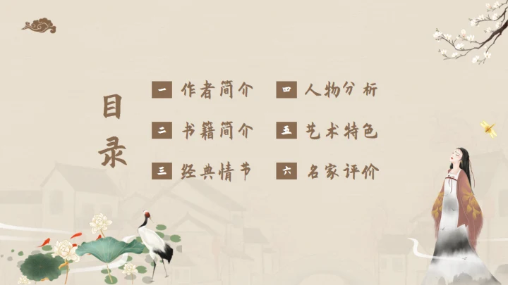 解读经典《红楼梦》通用PPT模板