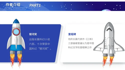 《三体》科幻小说读后感通用PPT模板