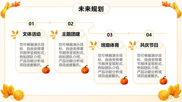 橙色小清新班委竞选自我介绍PPT模板