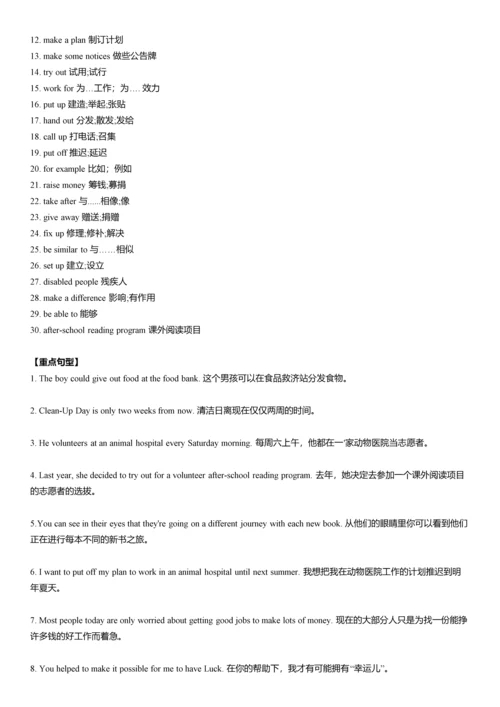 人教版八年级英语下册单词-短语-句型和语法总结.docx