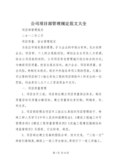 公司项目部管理规定范文大全 (3).docx