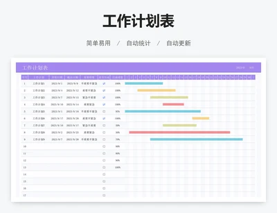 工作计划表