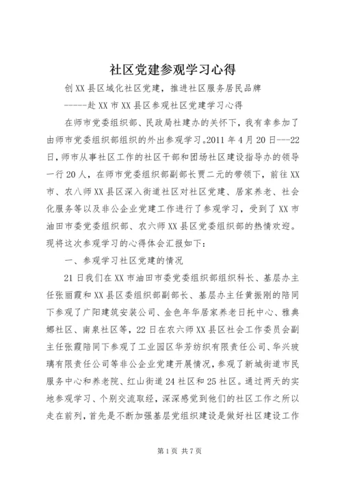 社区党建参观学习心得.docx