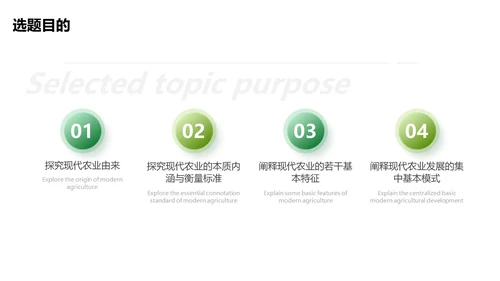简约风绿色农业毕业论文答辩PPT