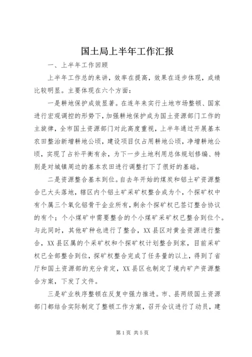 国土局上半年工作汇报.docx