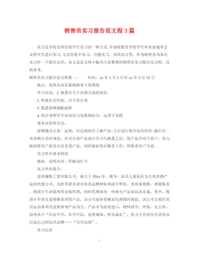 2023年销售员实习报告范文程3篇.docx