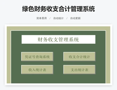 绿色财务收支合计管理系统