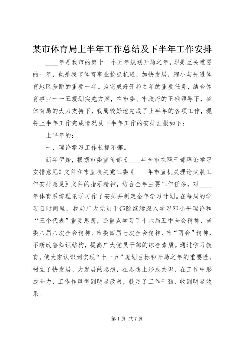 某市体育局上半年工作总结及下半年工作安排 (6).docx