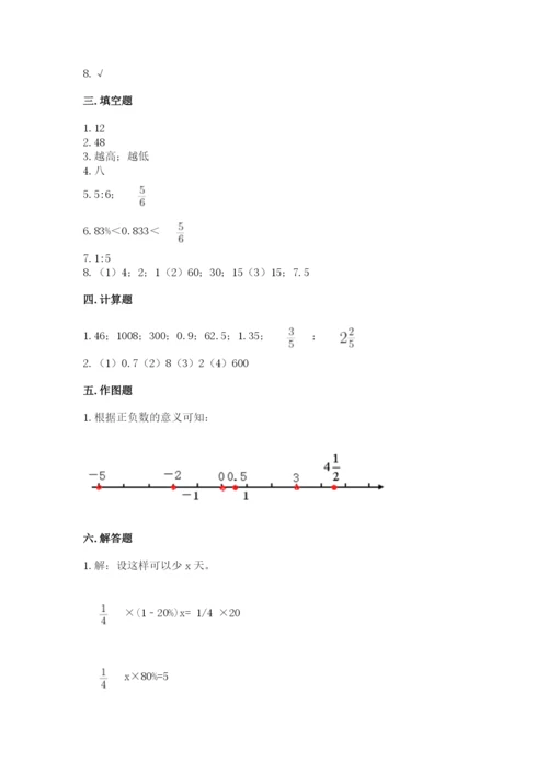 小学六年级下册数学期末卷精品（满分必刷）.docx