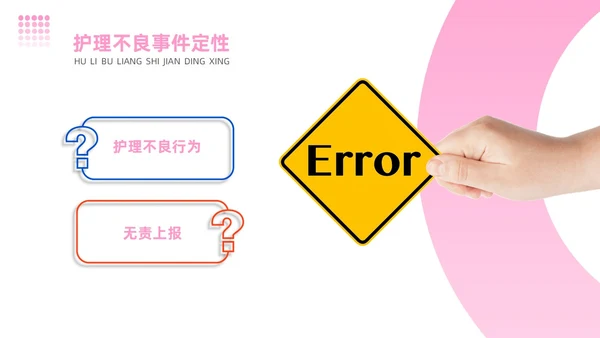 粉色简约商务护理不良事件报告制度护理安全教育PPT模板