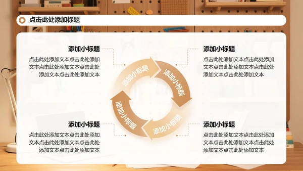 棕色简约风暑假生活学习汇报PPT模板