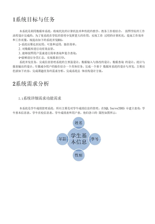 学生成绩信息管理系统课程设计精选