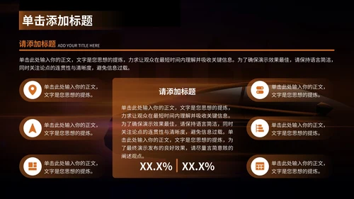 橘色科技风交通汽车行业PPT模板