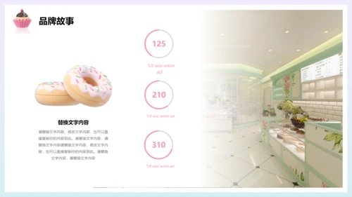 甜蜜时光，甜品糖果通用PPT模板