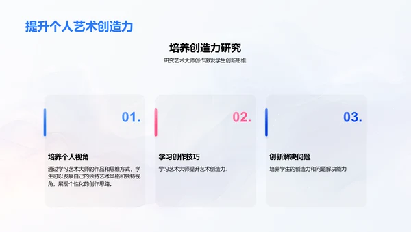 艺术大师成长研究PPT模板