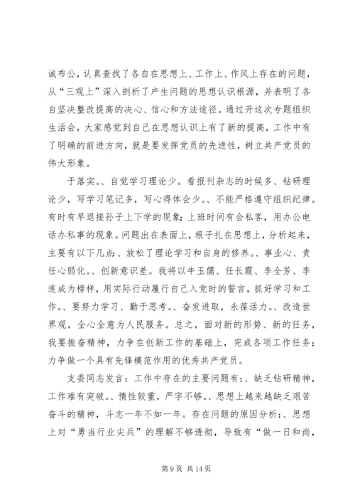 机关第二党支部关于召开专题组织生活会情况的报告 (5).docx