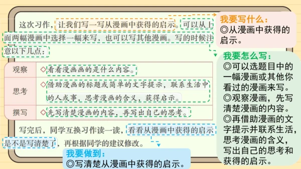 统编版语文五年级下册2024-2025学年度第八单元习作：漫画的启示（课件）