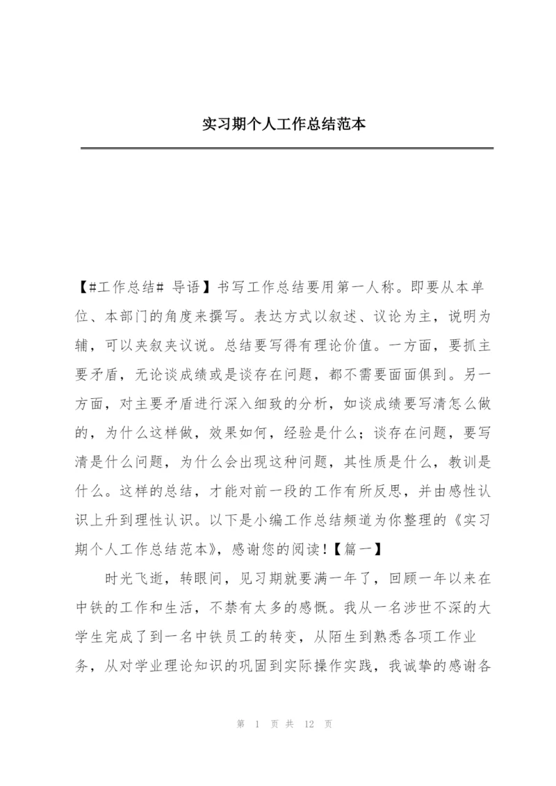 实习期个人工作总结范本.docx