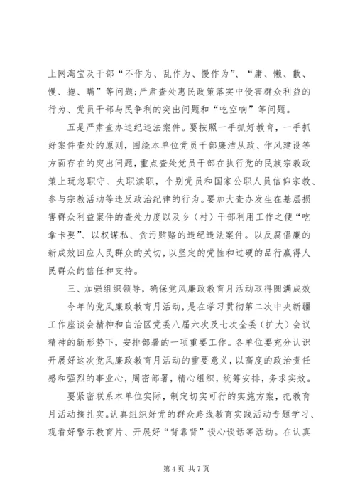 党风廉政教育月总结.docx