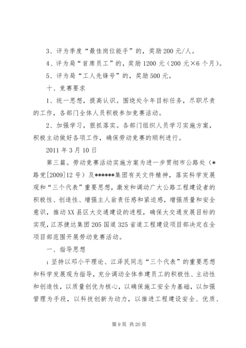 二0一七年度劳动竞赛活动实施方案.docx