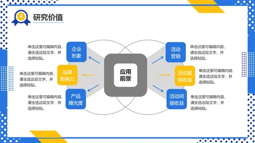 蓝色简约几何毕业论文答辩模板PPT模板