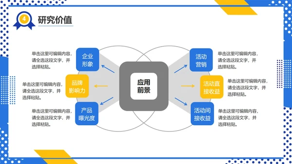 蓝色简约几何毕业论文答辩模板PPT模板