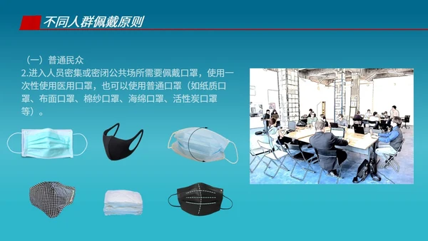 口罩正确使用指引PPT模板