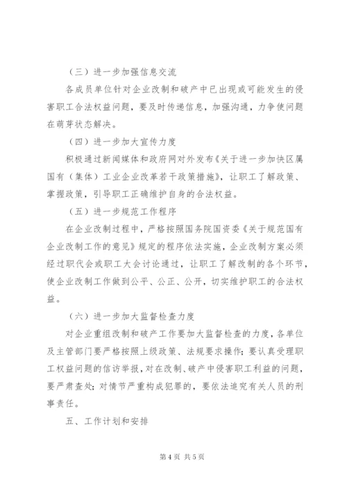 企业改制和侵害职工权益治理方案.docx