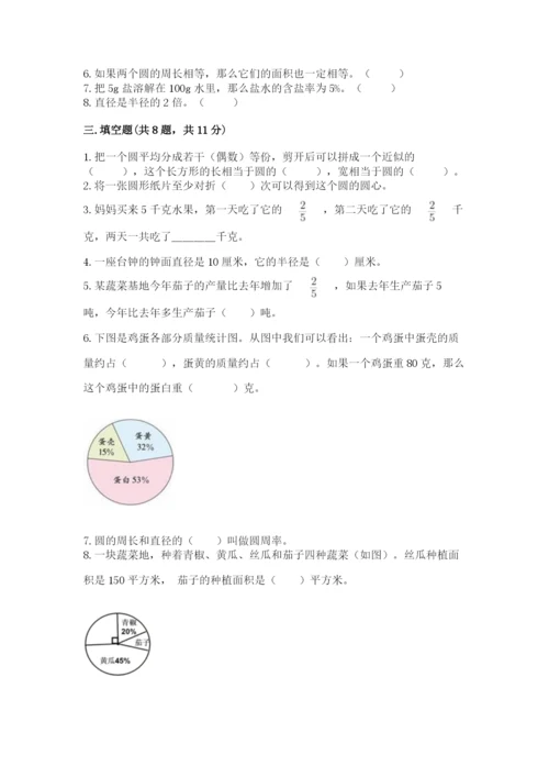 小学数学六年级上册期末卷含答案【培优b卷】.docx