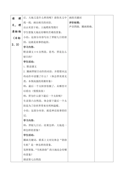 【大单元】24《羿射九日》第一课时 教学设计