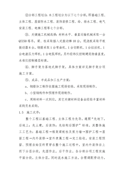 框架结构综合标准施工组织设计.docx