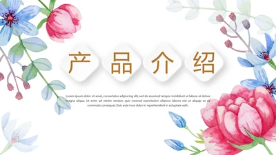 唯美水彩风公司产品介绍宣传通用PPT动态模板