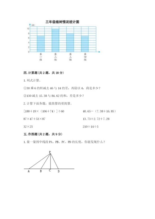 苏教版小学四年级上册数学期末卷精品（模拟题）.docx