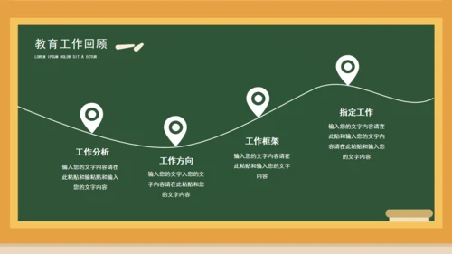 卡通黑板学校教师课件通用PPT模板