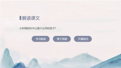 中国风语文三年级《不懂就要问》课件PPT模板