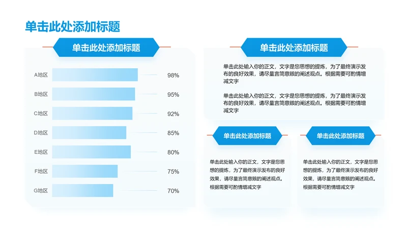 商务风纯文字PPT柱状图