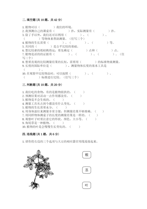 教科版一年级上册科学期末测试卷附参考答案（综合卷）.docx