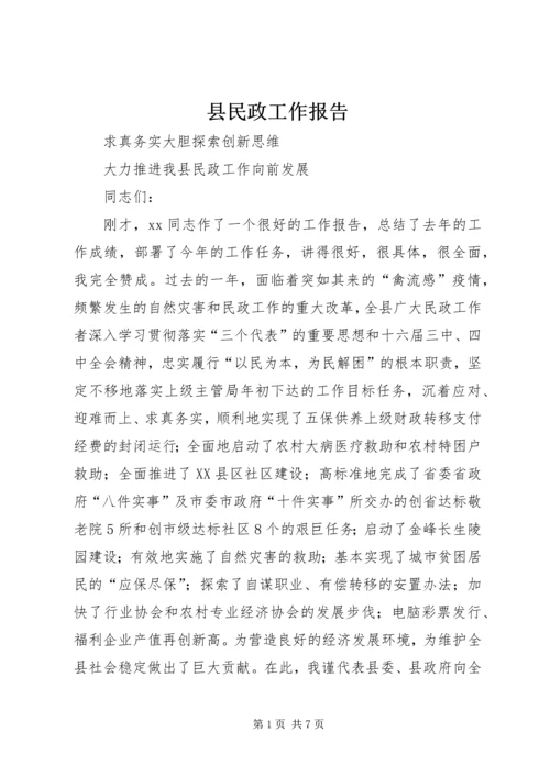 县民政工作报告 (8).docx